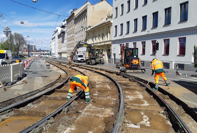 Gleisbau Absberggasse